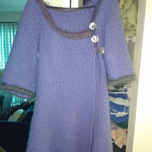LAST CHANCE! Handmade blue wool coat